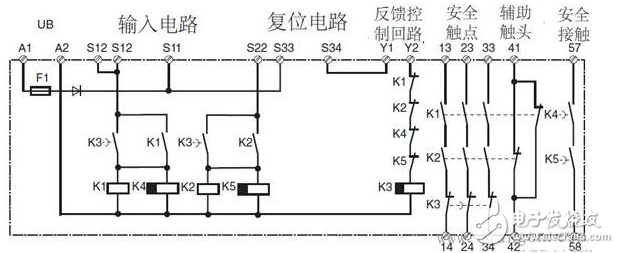 安全继电器工作原理、接线图、使用方法